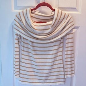Lilly Pulitzer Cream and Tan Knit Sweater Top